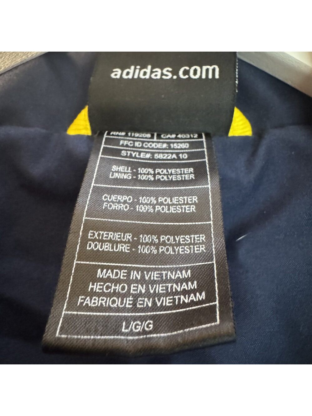 Adidas Michigan Wolverines Full Zip Track Jacket 2010s Era Sz L - Picture 6 of 8